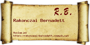 Rakonczai Bernadett névjegykártya