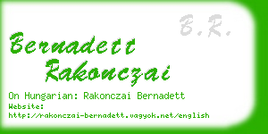 bernadett rakonczai business card